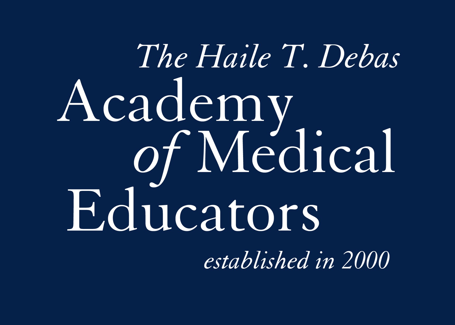 Logo: The Haile T. Debas Academy of Medical Educators.